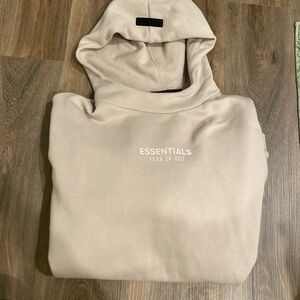 Men's Cream Essentials Fear of God Hoodie